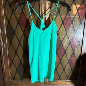 ✨2 for $15✨ Charlotte Russe super stretchy green ribbed long thin strap tank